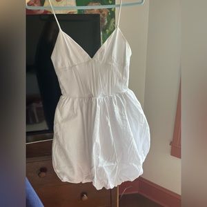 Zara white poplin dress